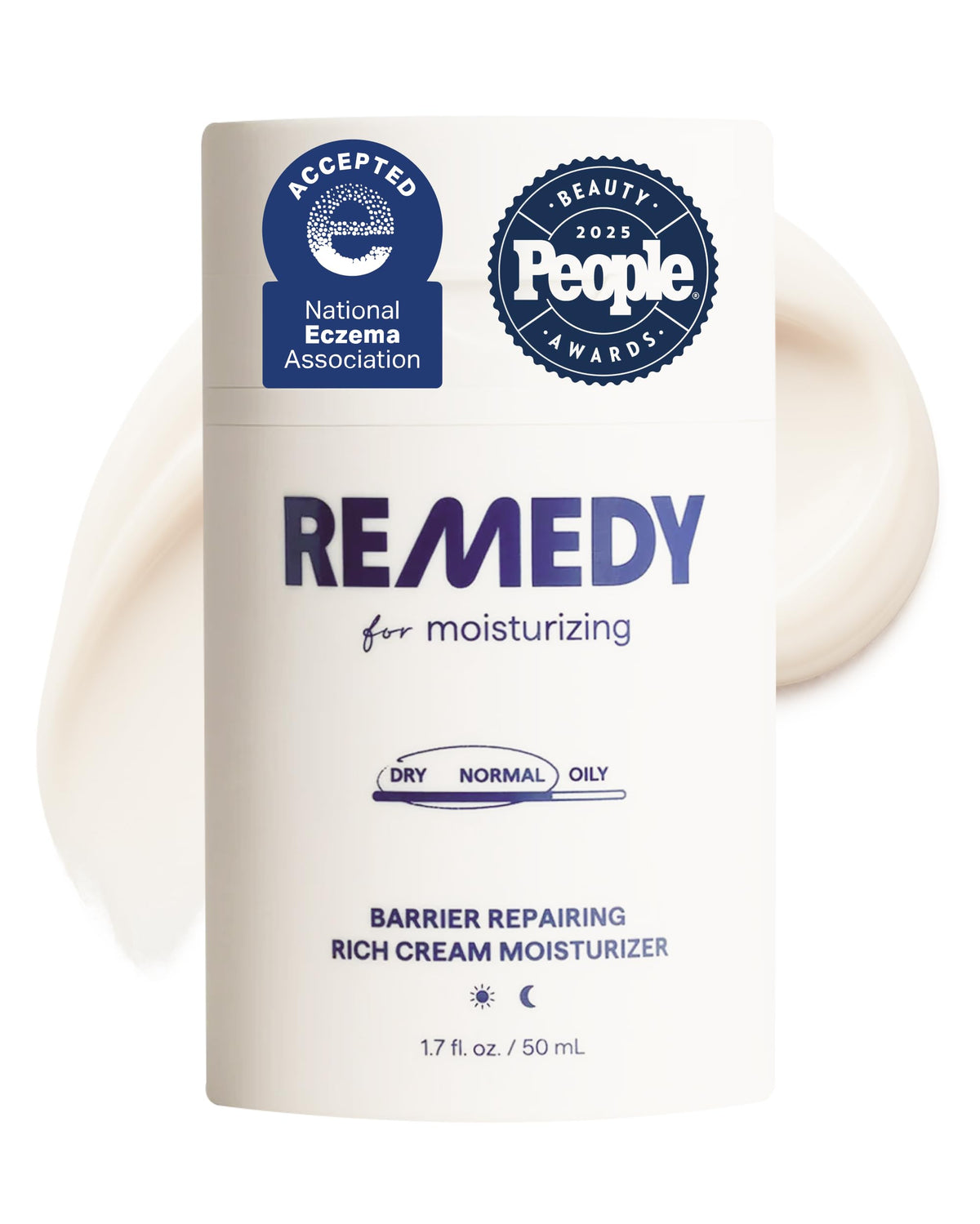 REMEDY jar front view showing moisturizer and soothing hydration benefit