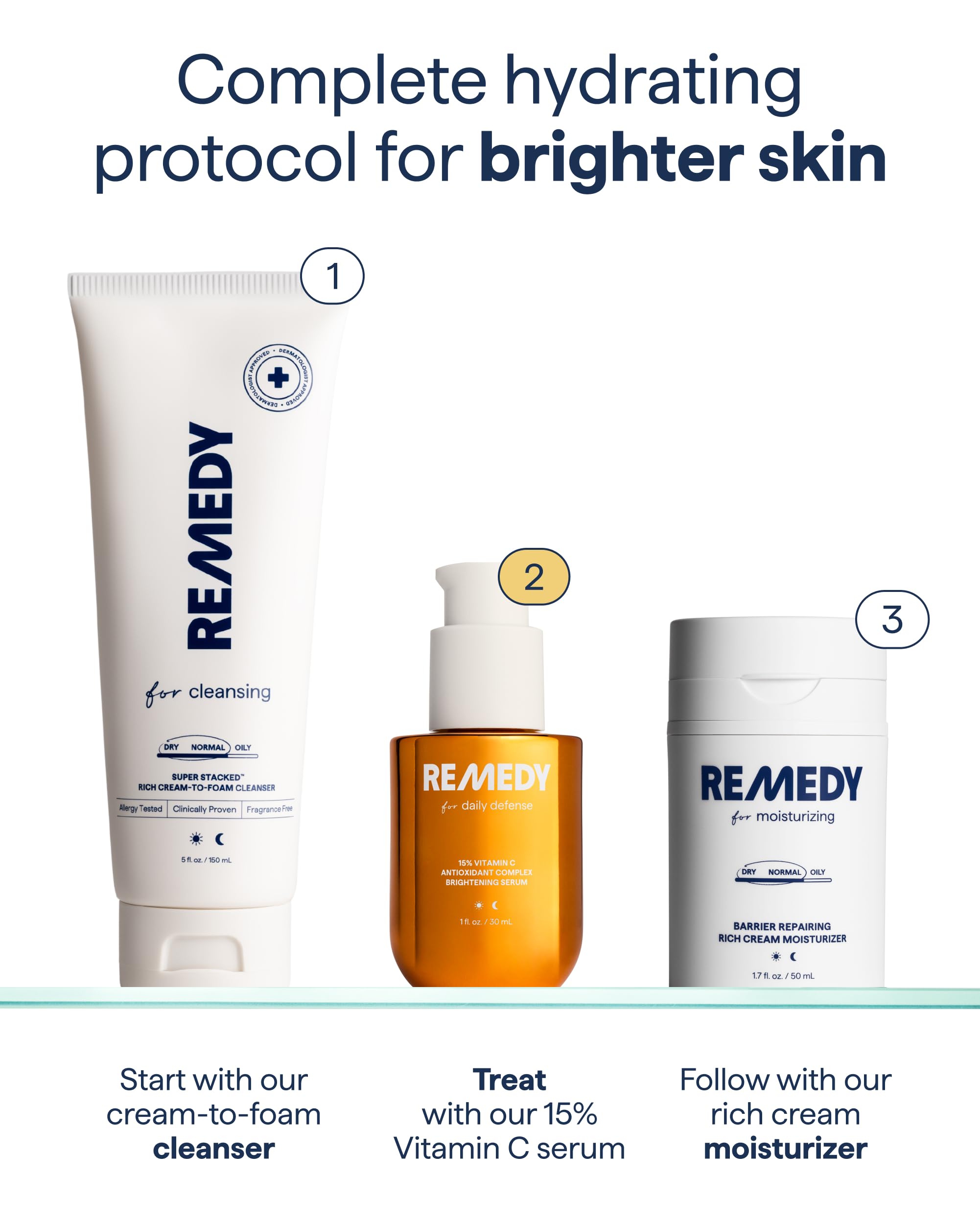 Remedy Science bottle next to common items showing size comparison and portability benefit