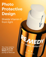 Remedy Science serum texture close-up illustrating lightweight absorption benefit