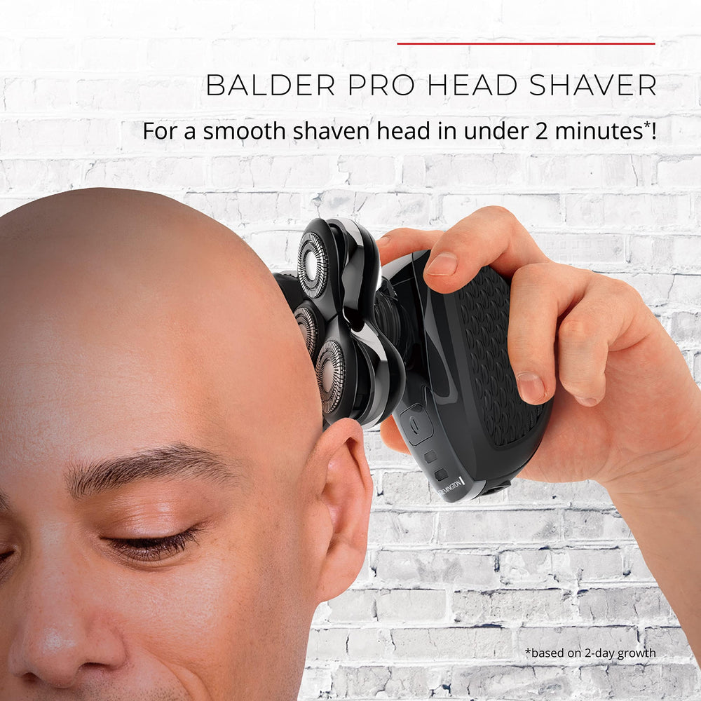 Remington pivot mechanism detail illustrating multidirectional flex for consistent skin contact