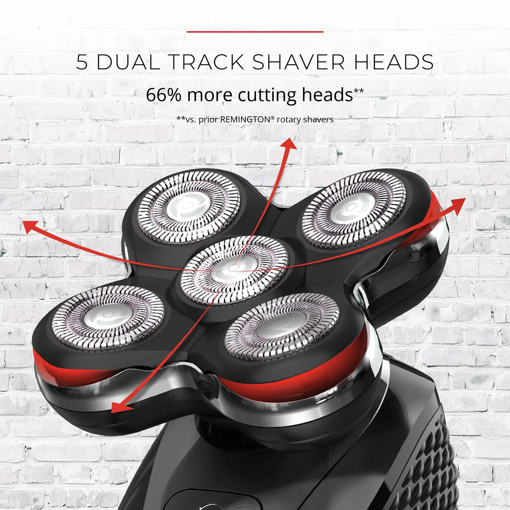 Remington head under running water showing waterproof design for easy cleaning