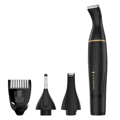 Remington detail trimmer front view showing compact design and control, for precise grooming