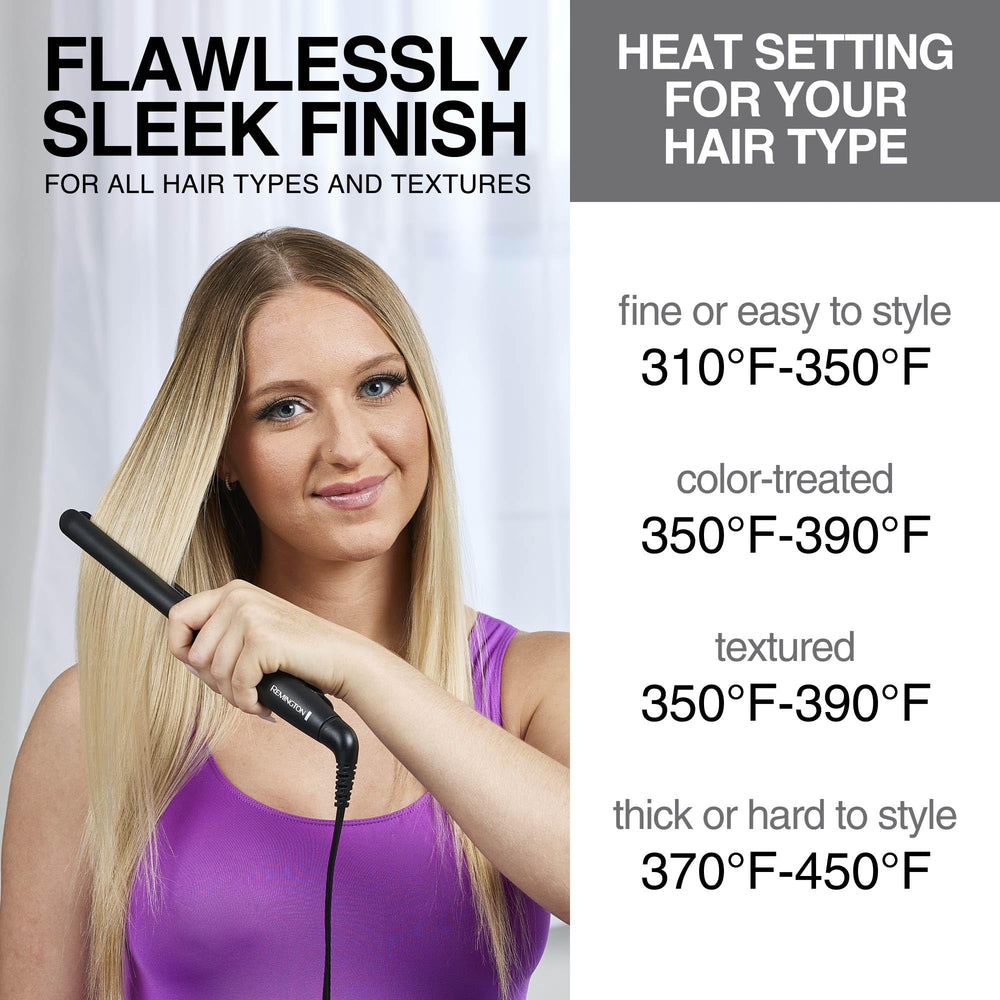 Remington digital display and controls offering nine temperature settings for accuracy