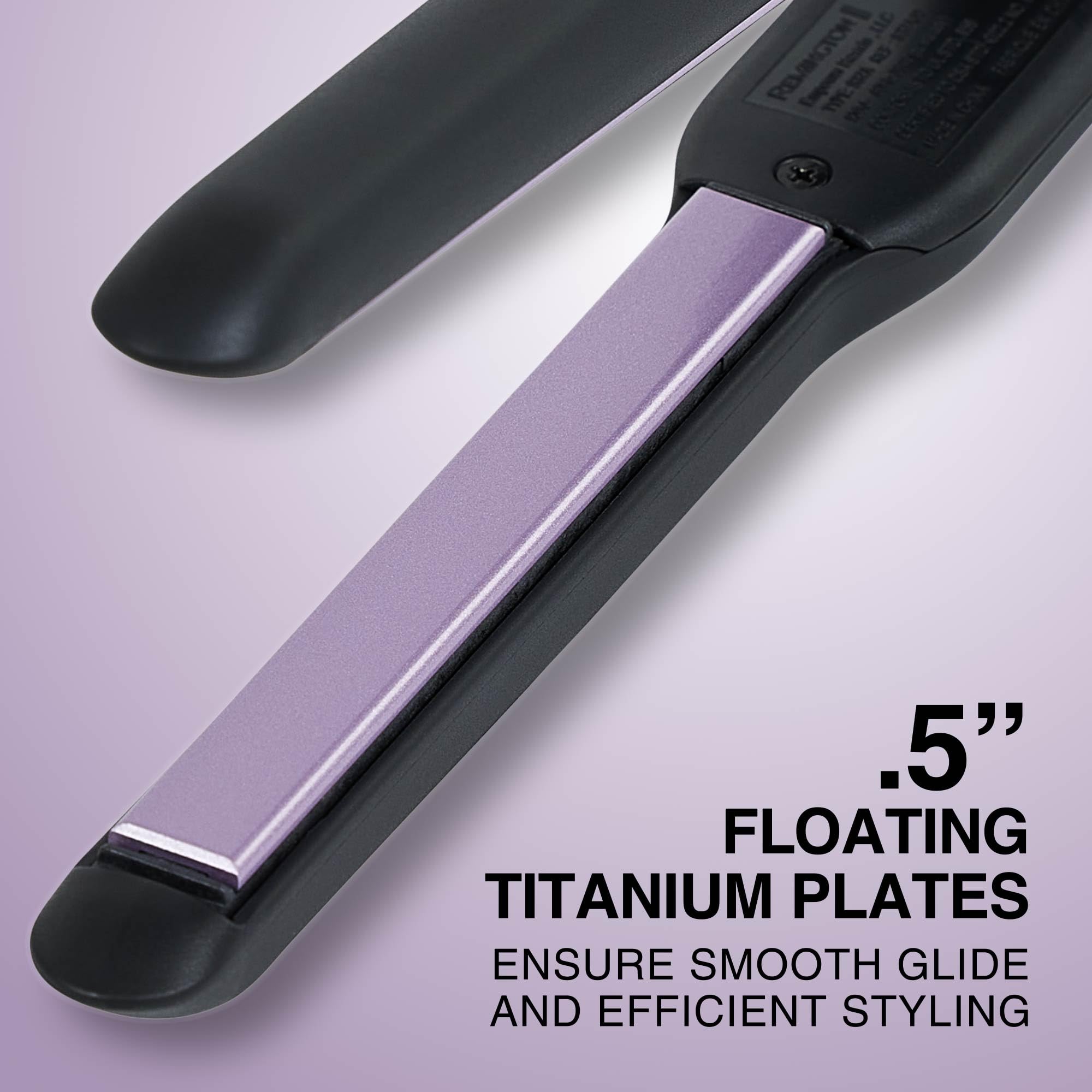 Remington plate closeup showing titanium ceramic coating for even heat and reduced damage
