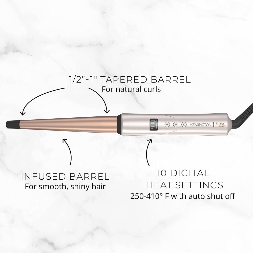 Remington wand handle controls and digital display for precise temperature selection and locking