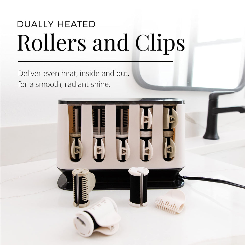 Remington heated clip close-up displaying dual-heat hold for crease reduction