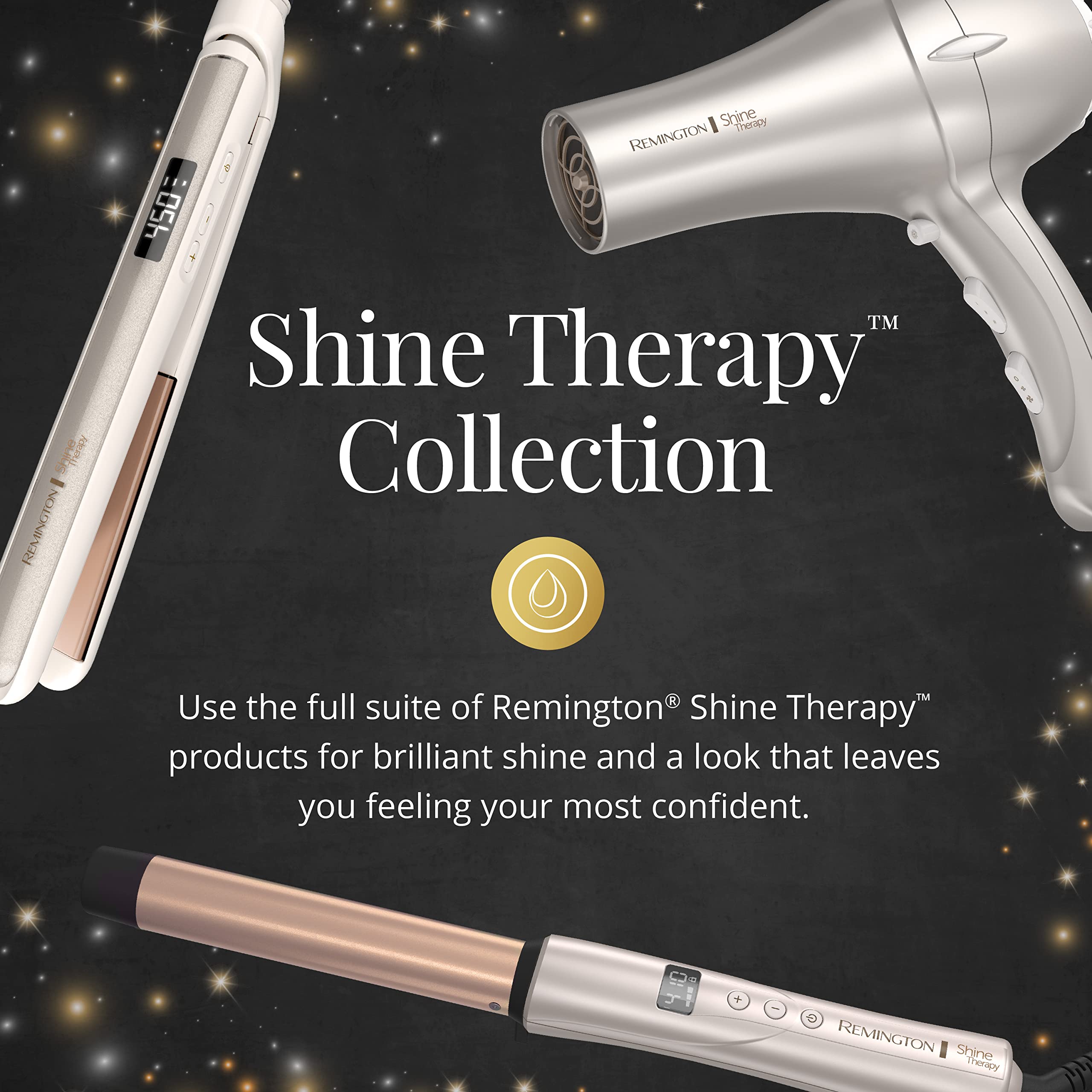 Remington hand holding rollers for size comparison highlighting versatile curl options