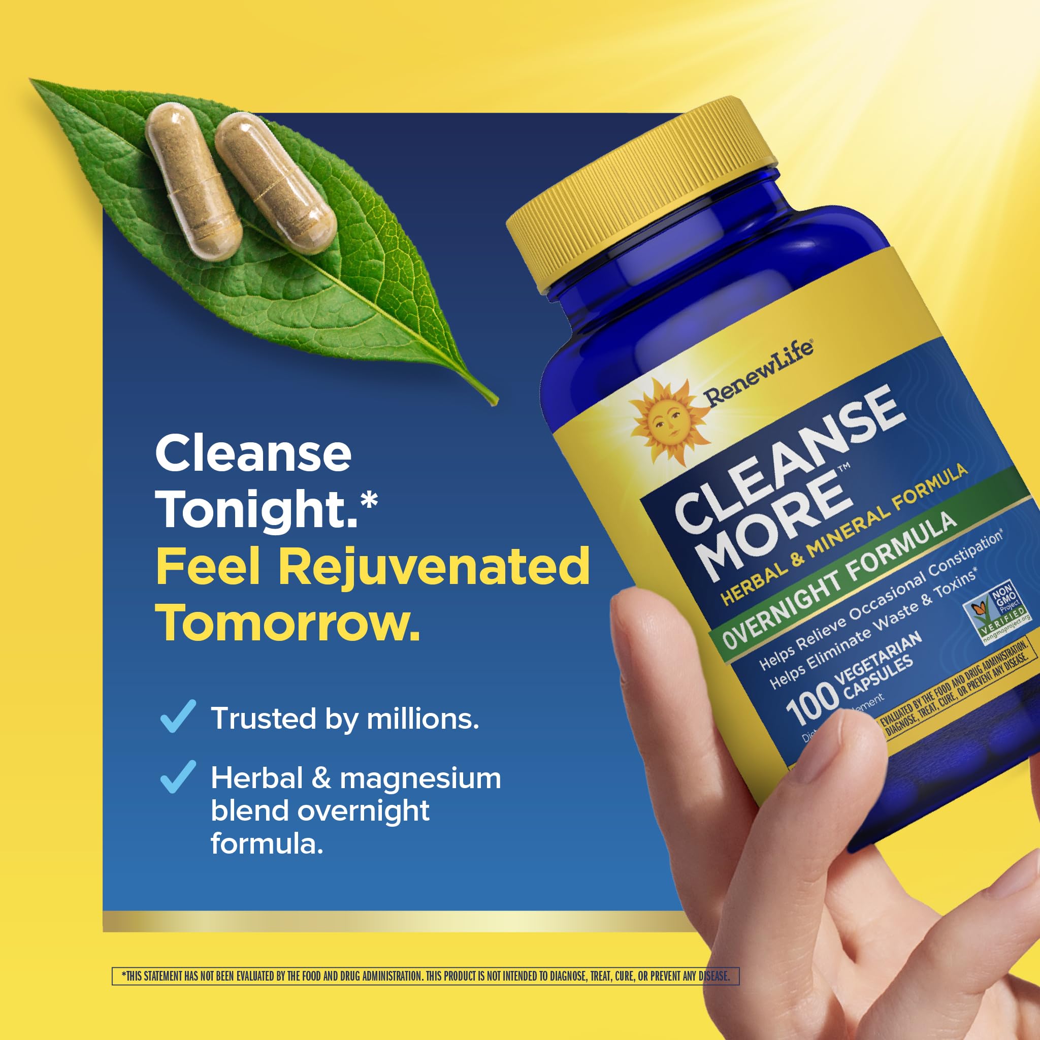 Renew Life label and ingredient list view showing magnesium and herbal blend