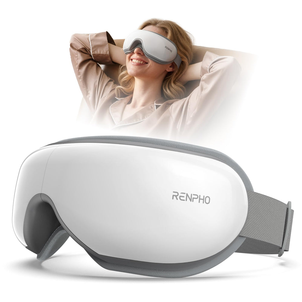 RENPHO Eyeris 1 front view showing sleek eye mask and calming benefit