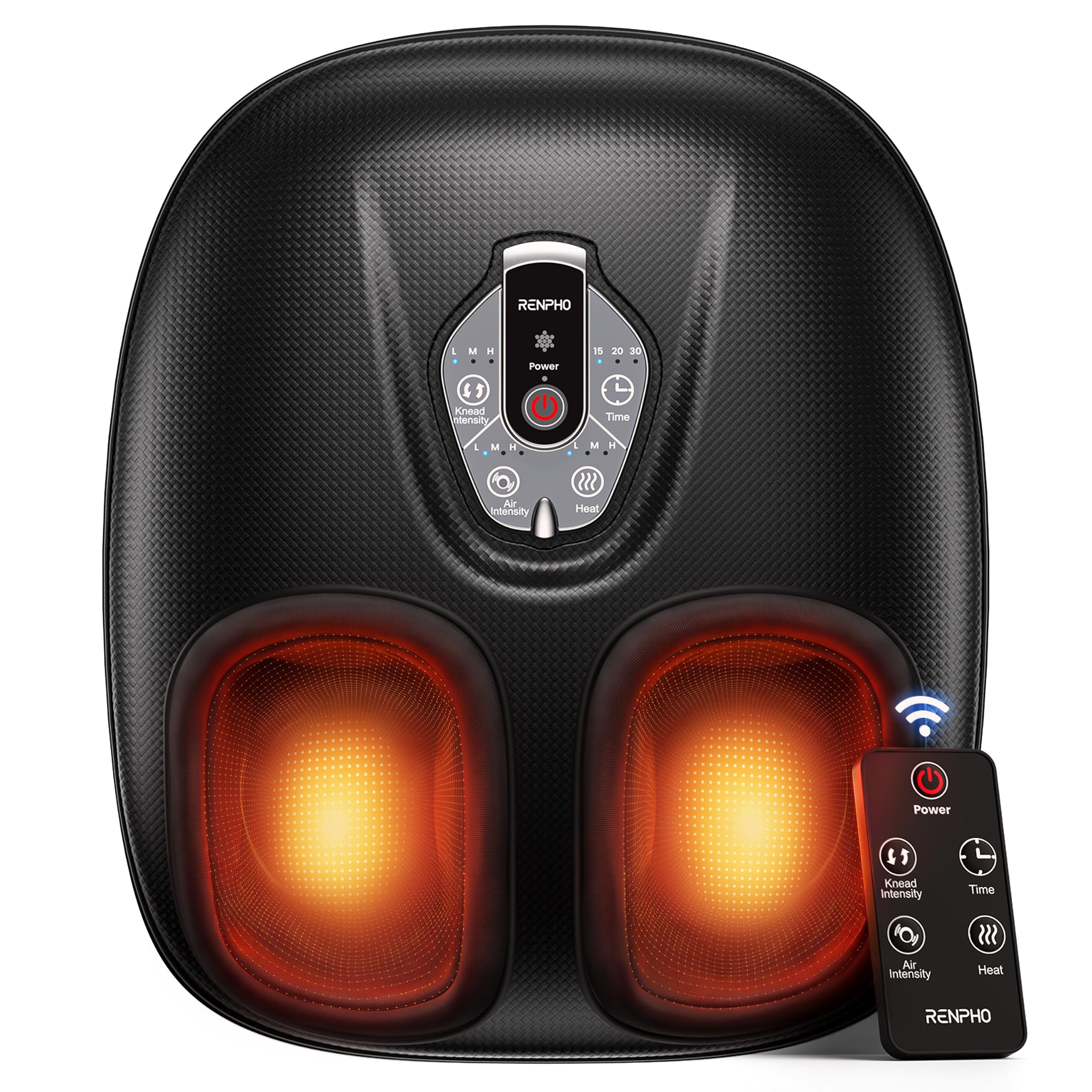 RENPHO front view showing compact foot massager and ergonomic design for home comfort