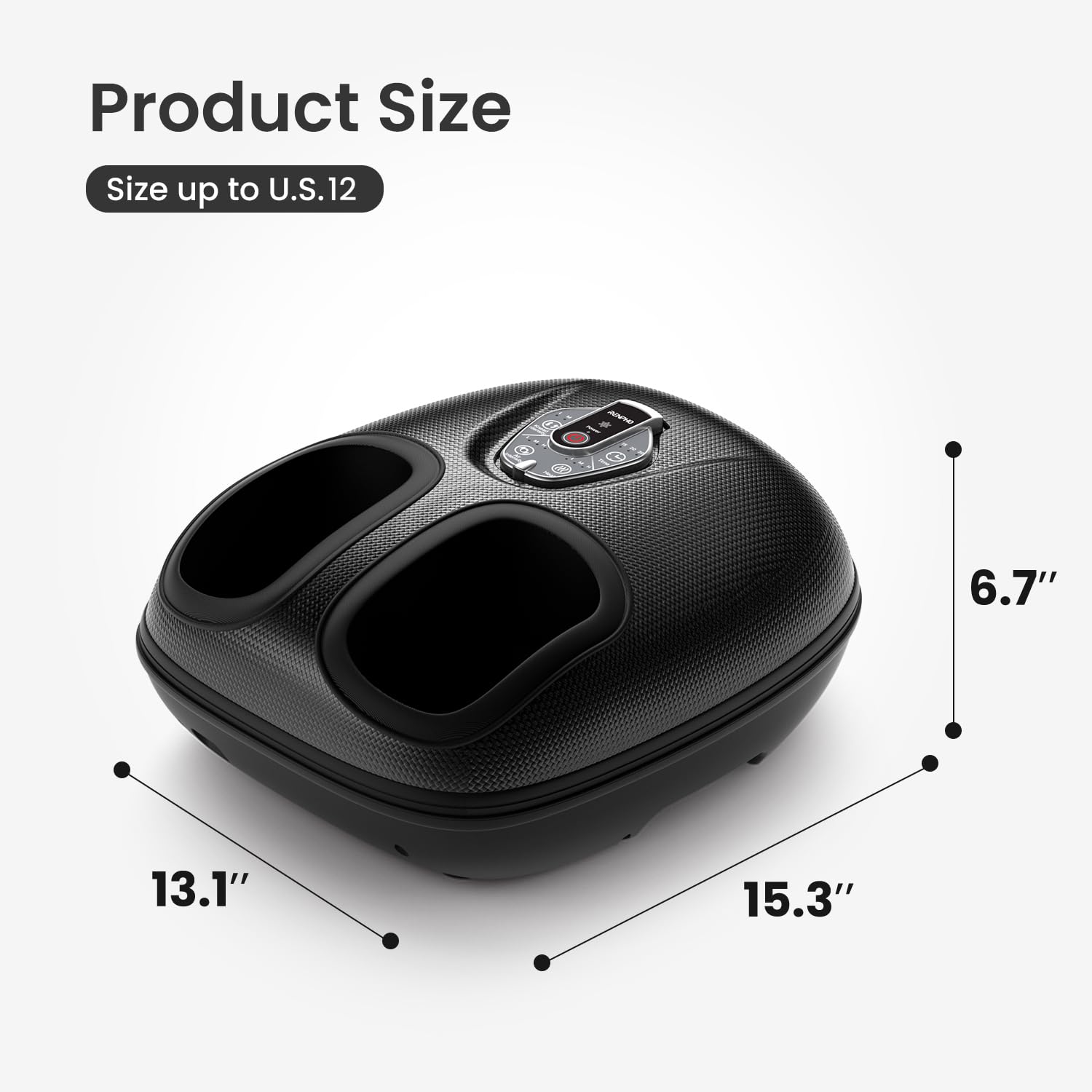 RENPHO size compatibility chart visual showing fit and dimensions for buyer assurance