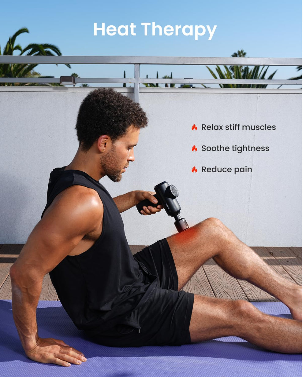 RENPHO Active Thermacool 2 cold attachment detail showing cooling surface to soothe post-exercise soreness