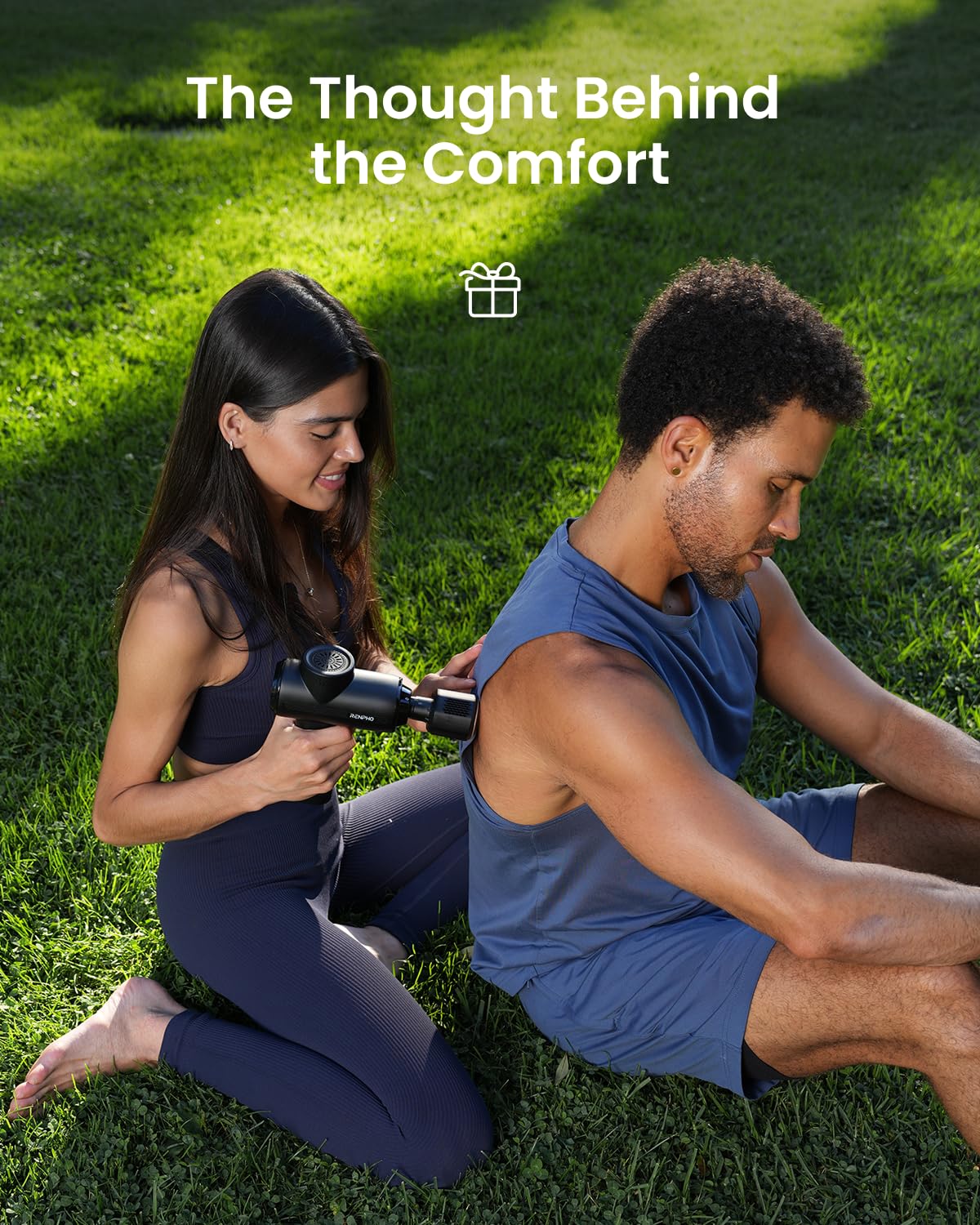 RENPHO Active Thermacool 2 lifestyle gym setting showing practical recovery between training sessions