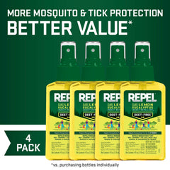 Repel pump spray close-up emphasizing easy pump action and quick application benefit