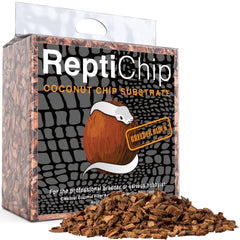 ReptiChip front packaging showing product name and eco benefits