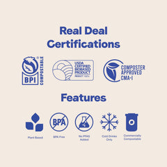 Repurpose Compostables cup filled with iced beverage showing real-world service use