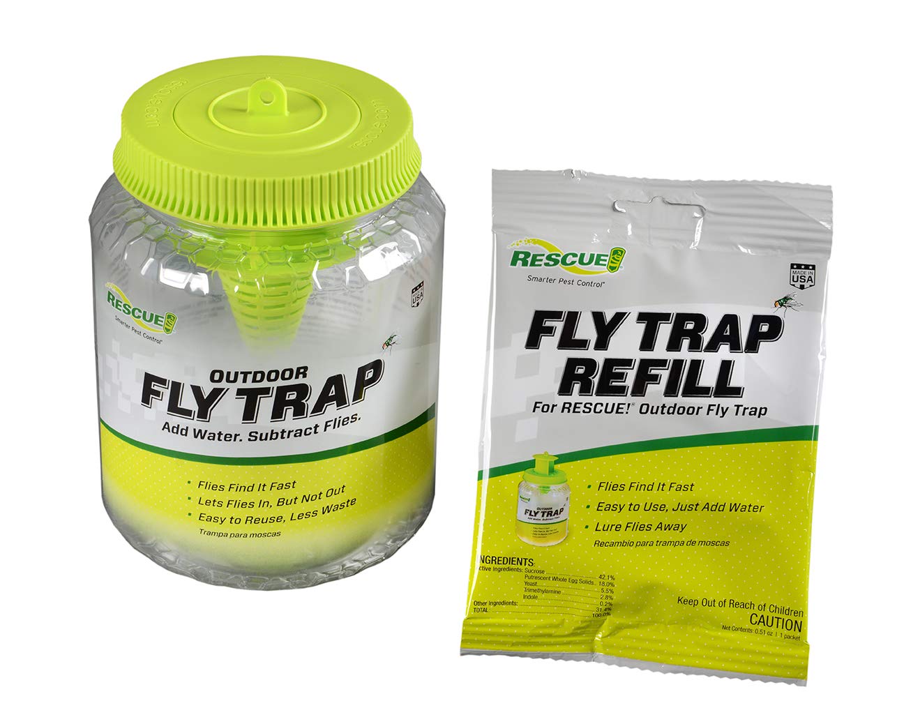 RESCUE! close-up of attractant sachet illustrating strong lure benefit
