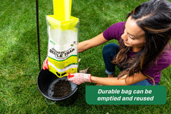 RESCUE! bag easy-lock bottom detail showing simple emptying benefit