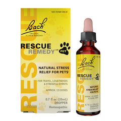 RESCUE pet dropper front label showing product name and size for easy identification
