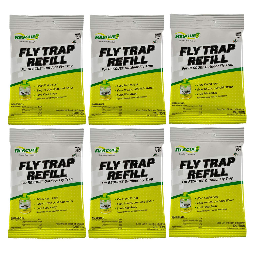 RESCUE! front packaging showing six refill pouches and product name for easy replacement