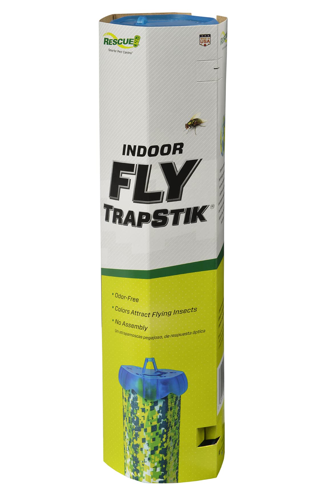 RESCUE! close-up of sticky surface capturing flies effectively