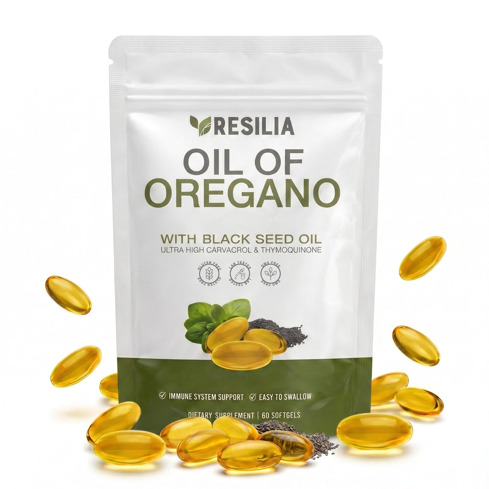 Resilia front packaging showing 60-count pouch and benefits