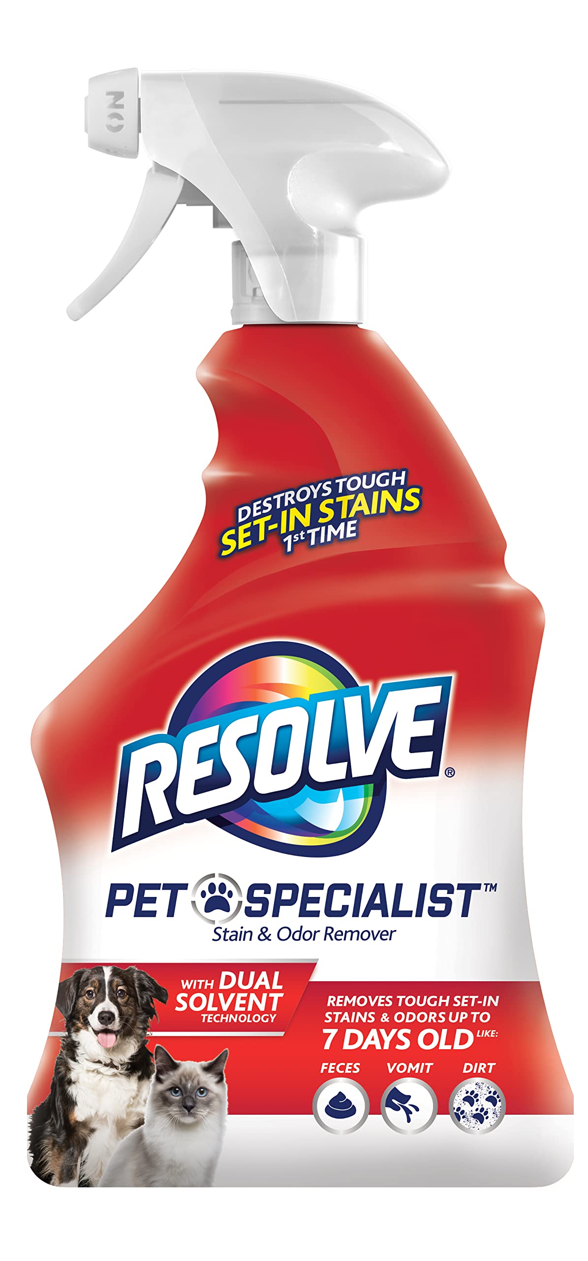 Resolve front bottle showing product and clear branding for quick identification