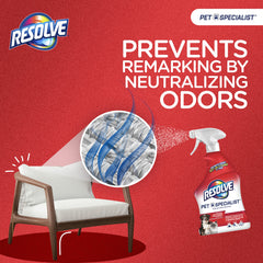 Resolve spraying onto carpet to loosen set-in pet stains and dirt