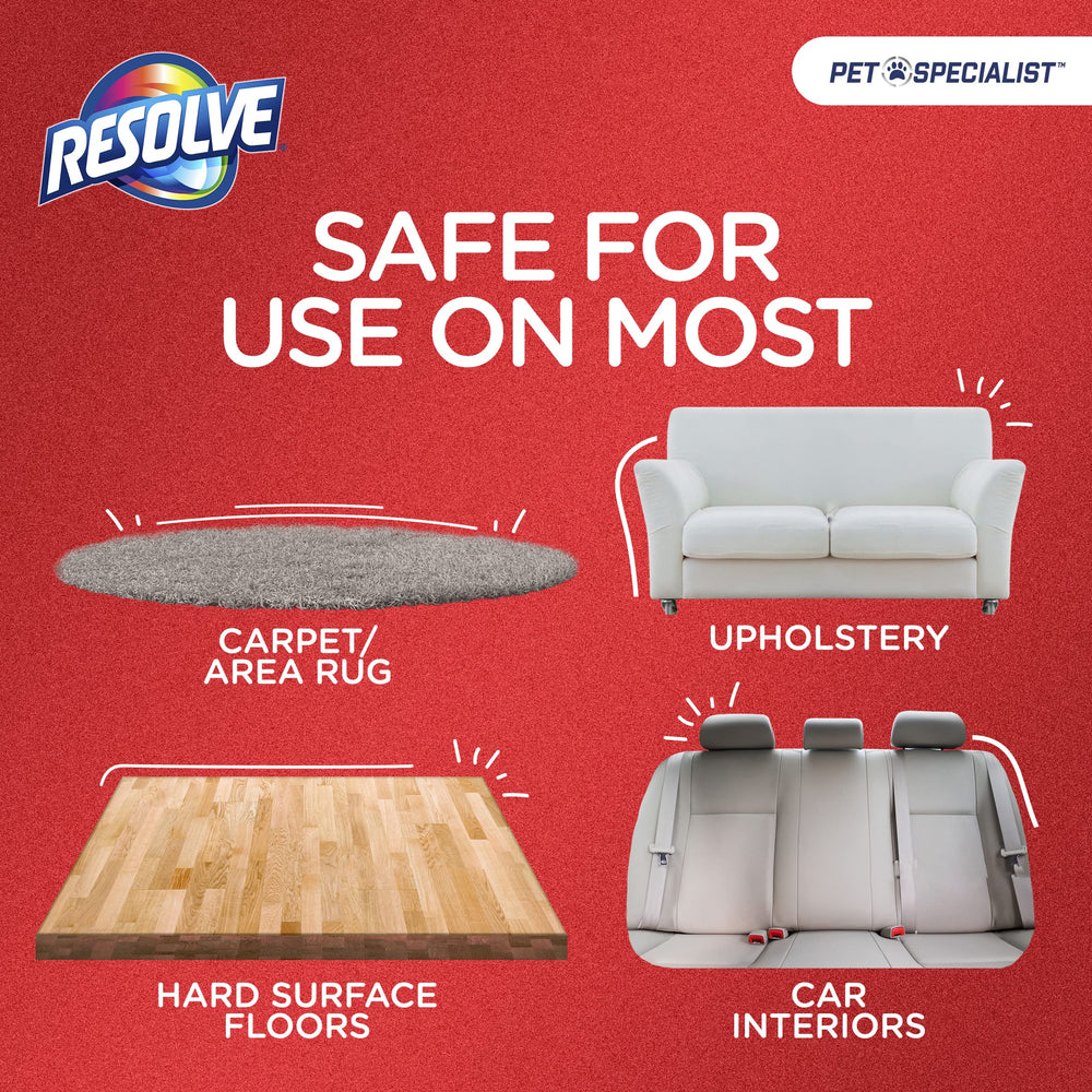Resolve applied on couch fabric showing safe upholstery cleaning