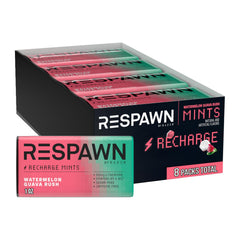 RESPAWN front packaging showing watermelon guava flavor and portability benefit