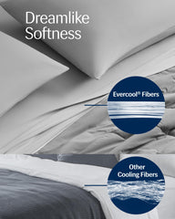 REST evercool on made bed in bright bedroom, demonstrates cooling comfort in use