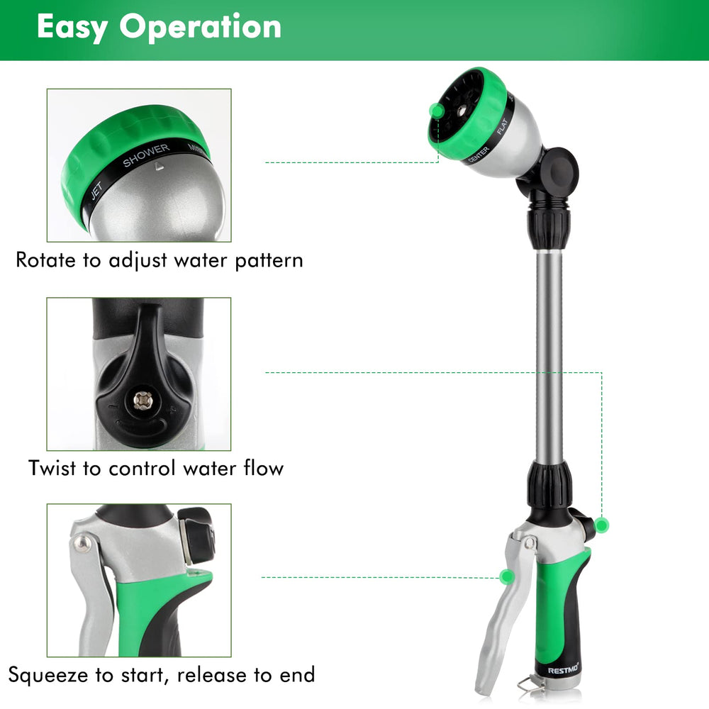 Restmo ergonomic TPU grip and lockable trigger for comfortable continuous use
