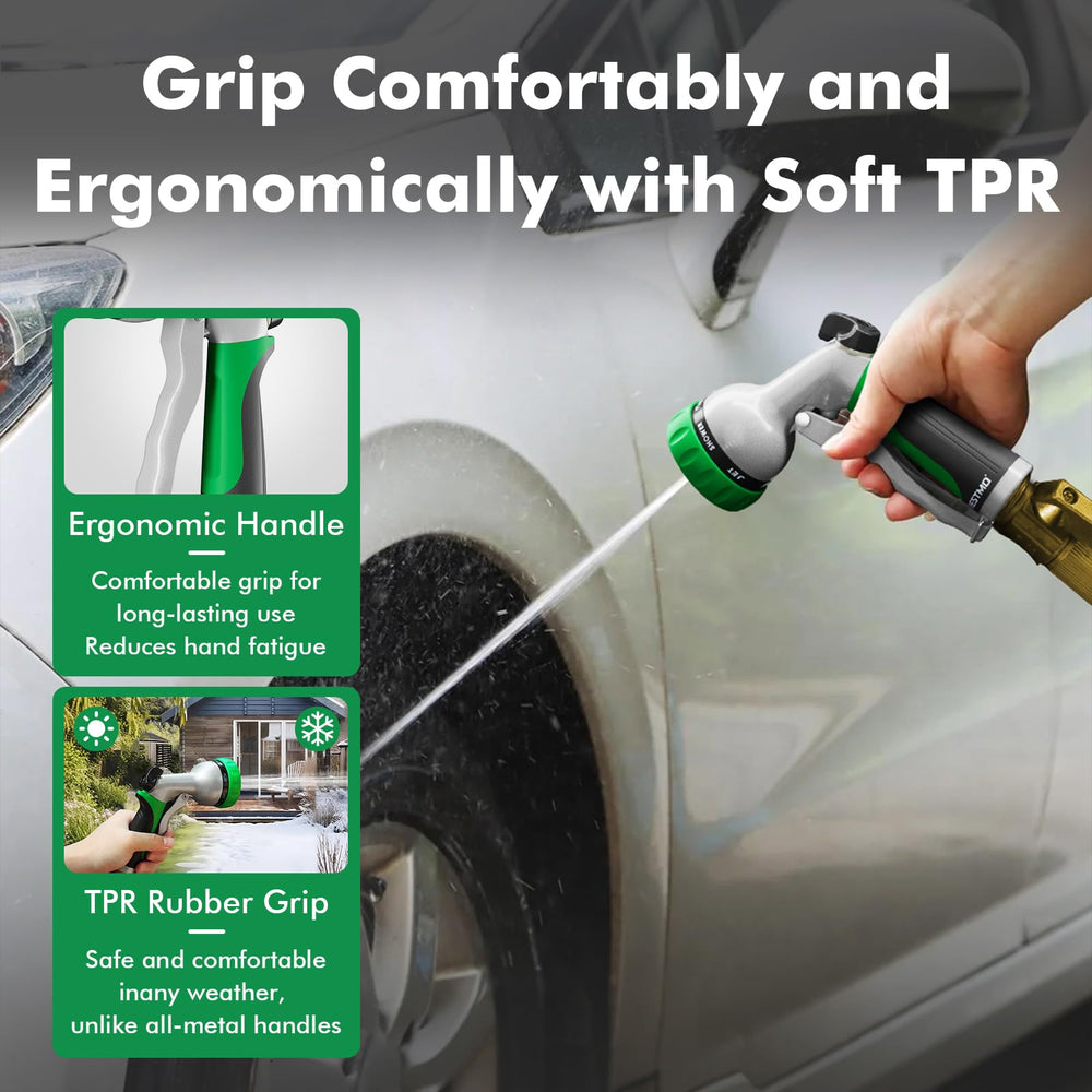 RESTMO nozzle in use watering garden plants with gentle shower benefit
