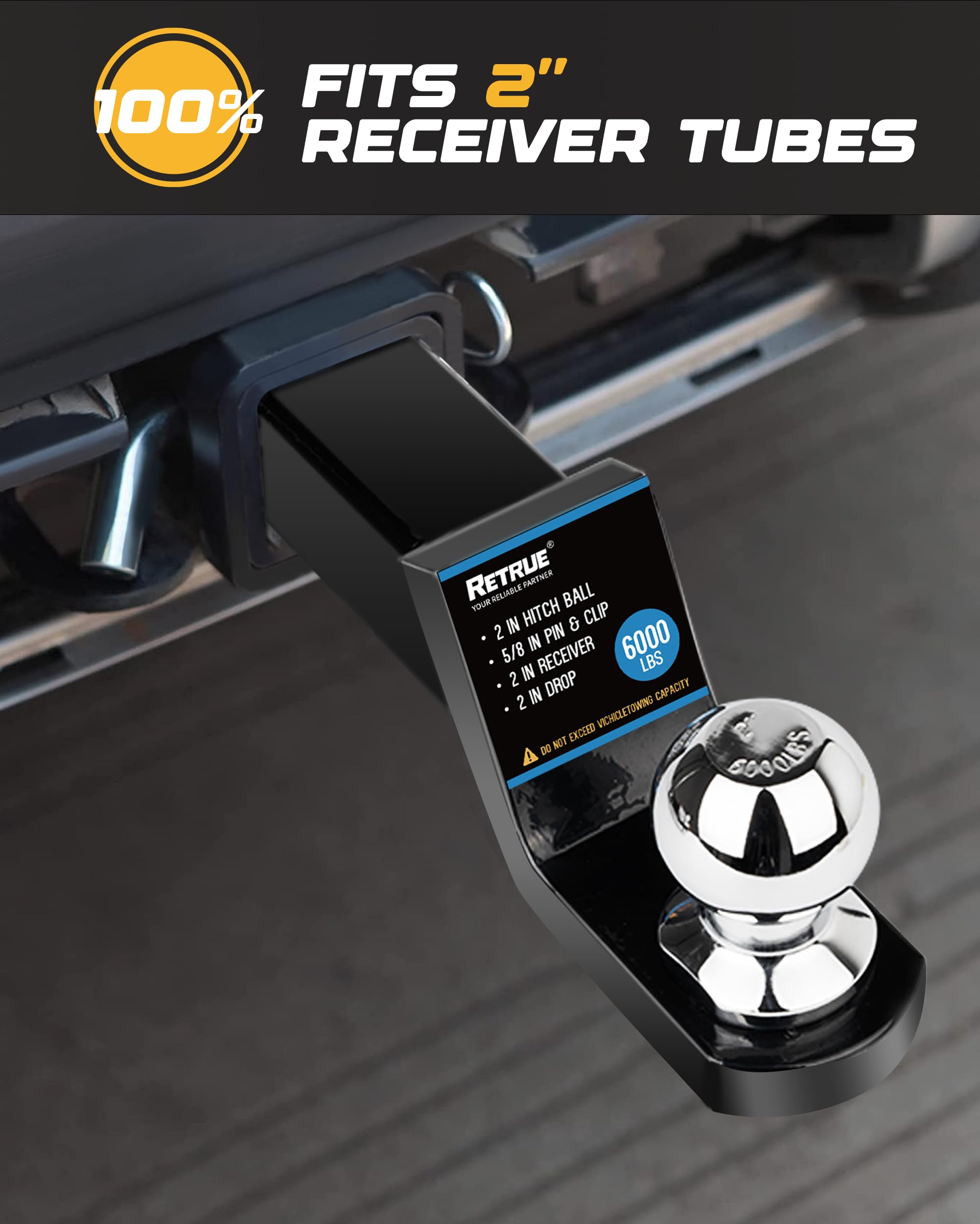 RETRUE lifestyle shot towing a trailer illustrating stable, reliable performance