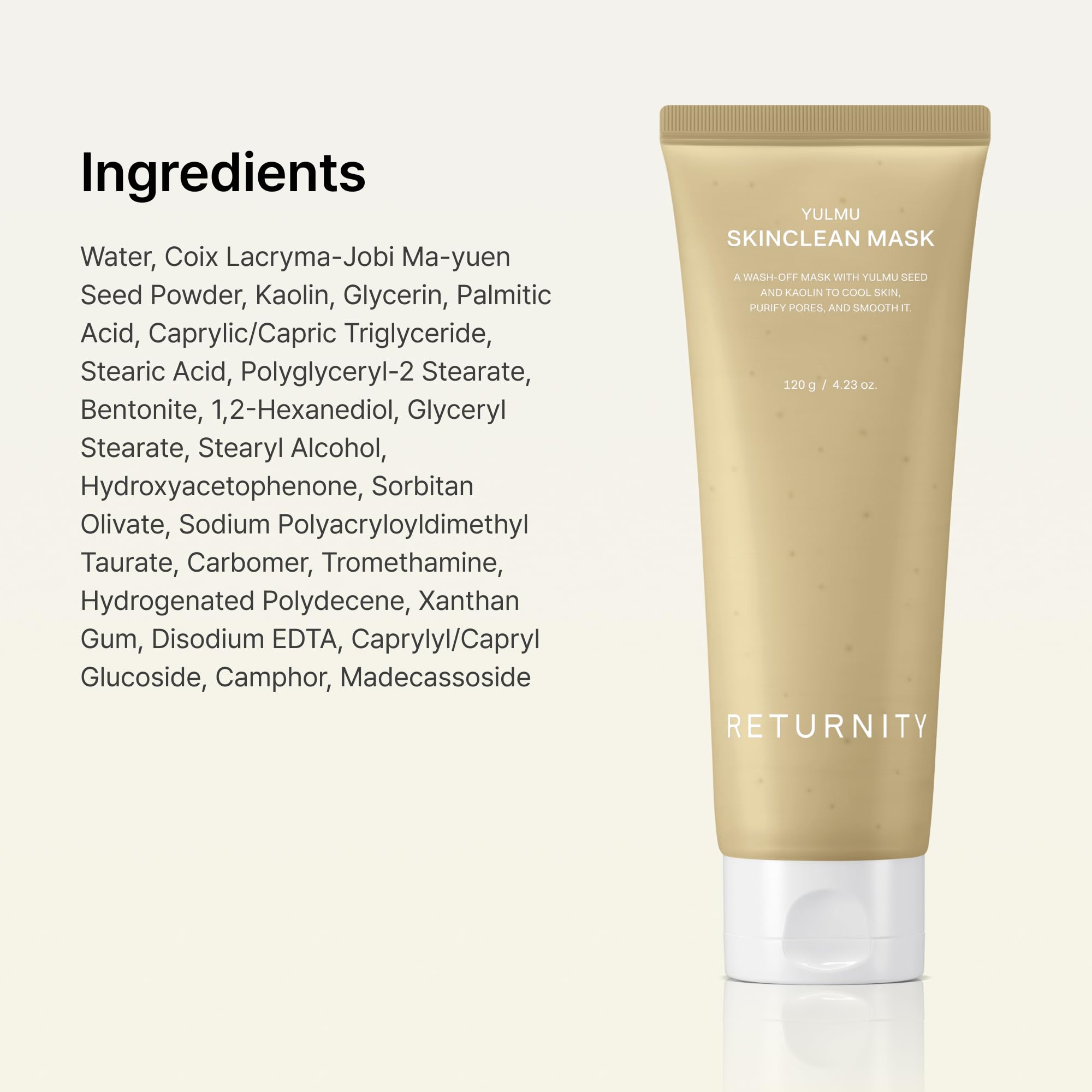 RETURNITY mask staged in bathroom lifestyle setting for easy routine