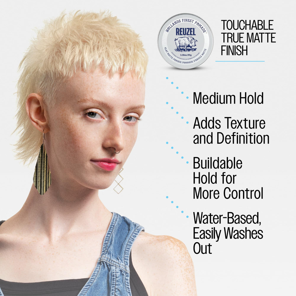 REUZEL before and after textured hairstyle showing increased separation