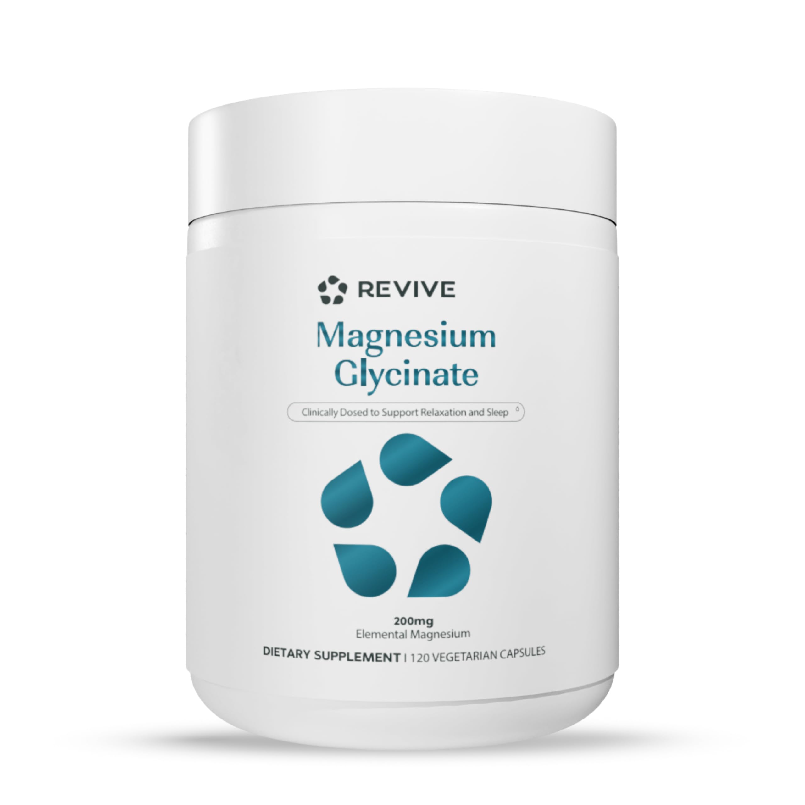 Revive MD bottle front showing clean label and 120 capsules benefit clarity