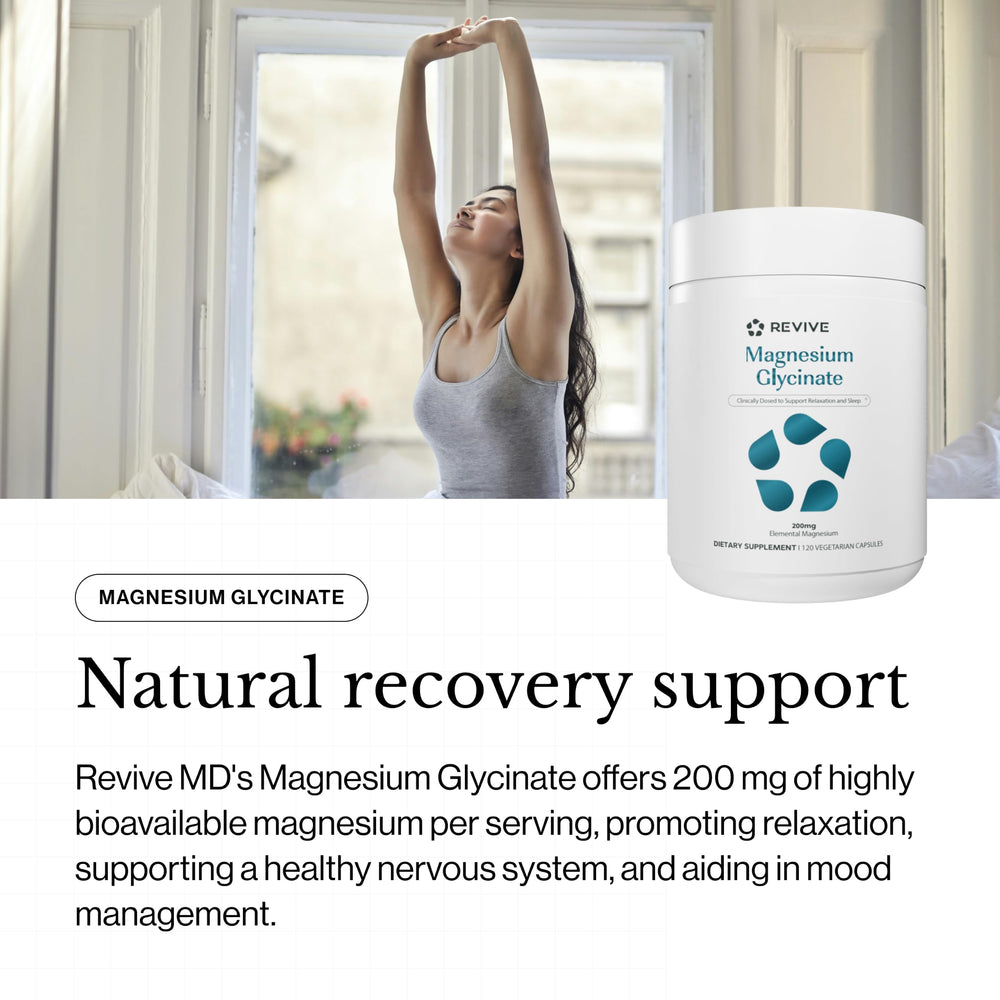 Revive MD label detail displaying ingredients and high-absorption claim benefit