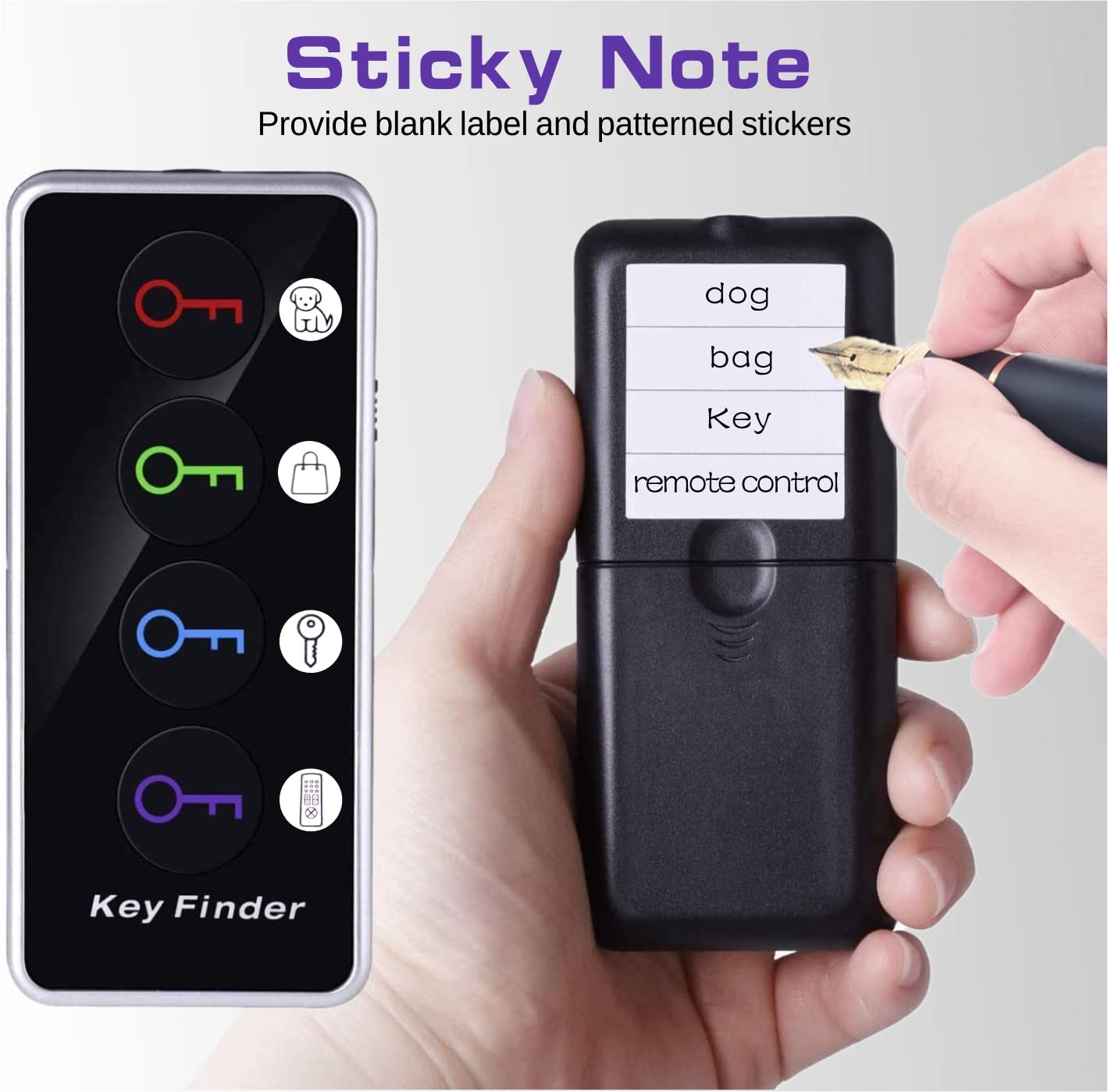 Reyke receiver attached to house keys on keyring for immediate retrieval benefit
