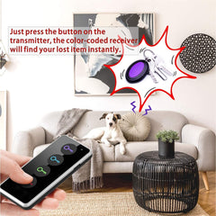Reyke receiver LED flashlight lit in darkness helping locate items in low-light conditions