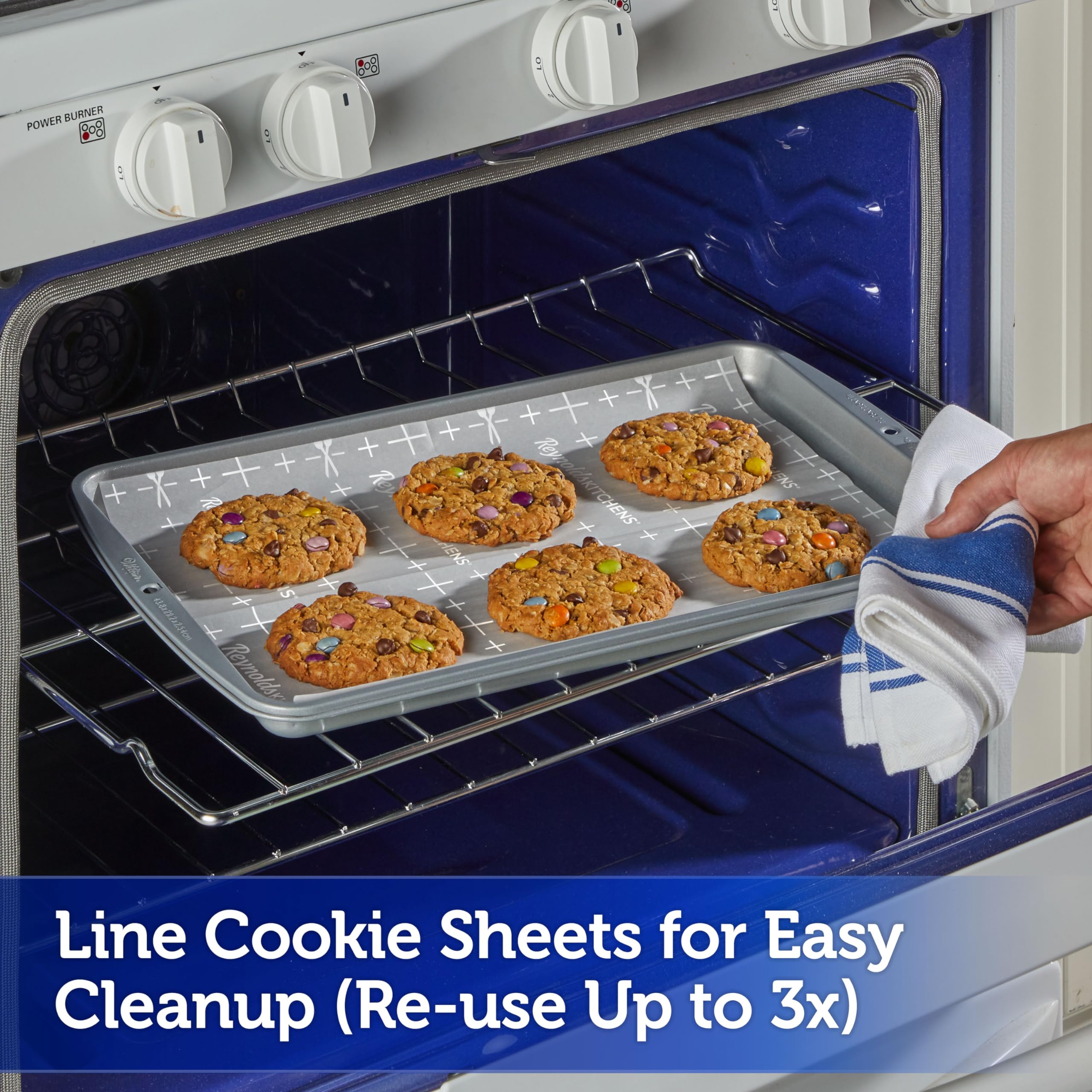 Reynolds parchment in a kitchen setting demonstrating quick cleanup and baking efficiency