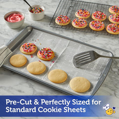 Reynolds SmartGrid markings visible on sheet for precise cookie spacing and even baking