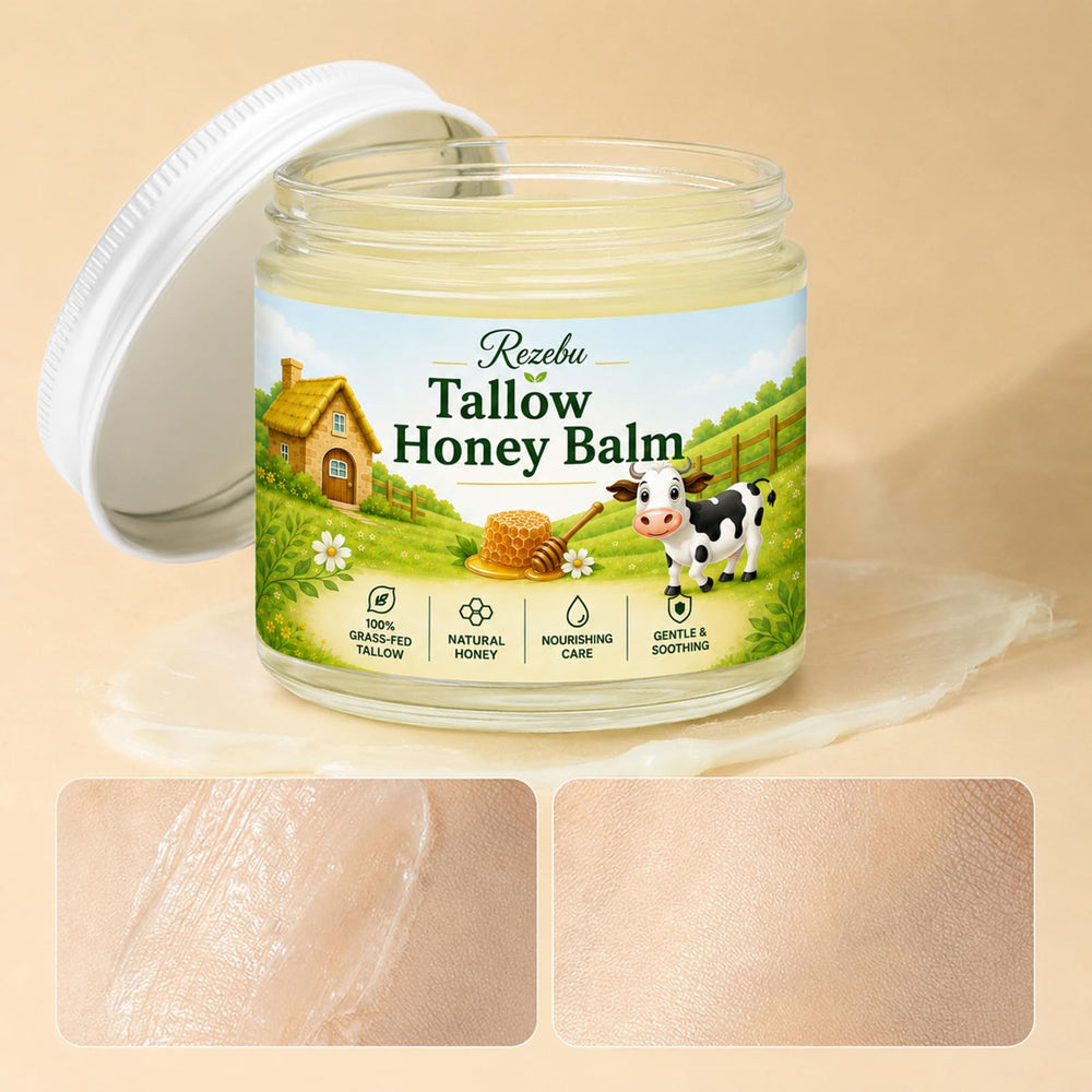 Rezebu jar on bathroom shelf lifestyle shot, conveys daily skincare convenience