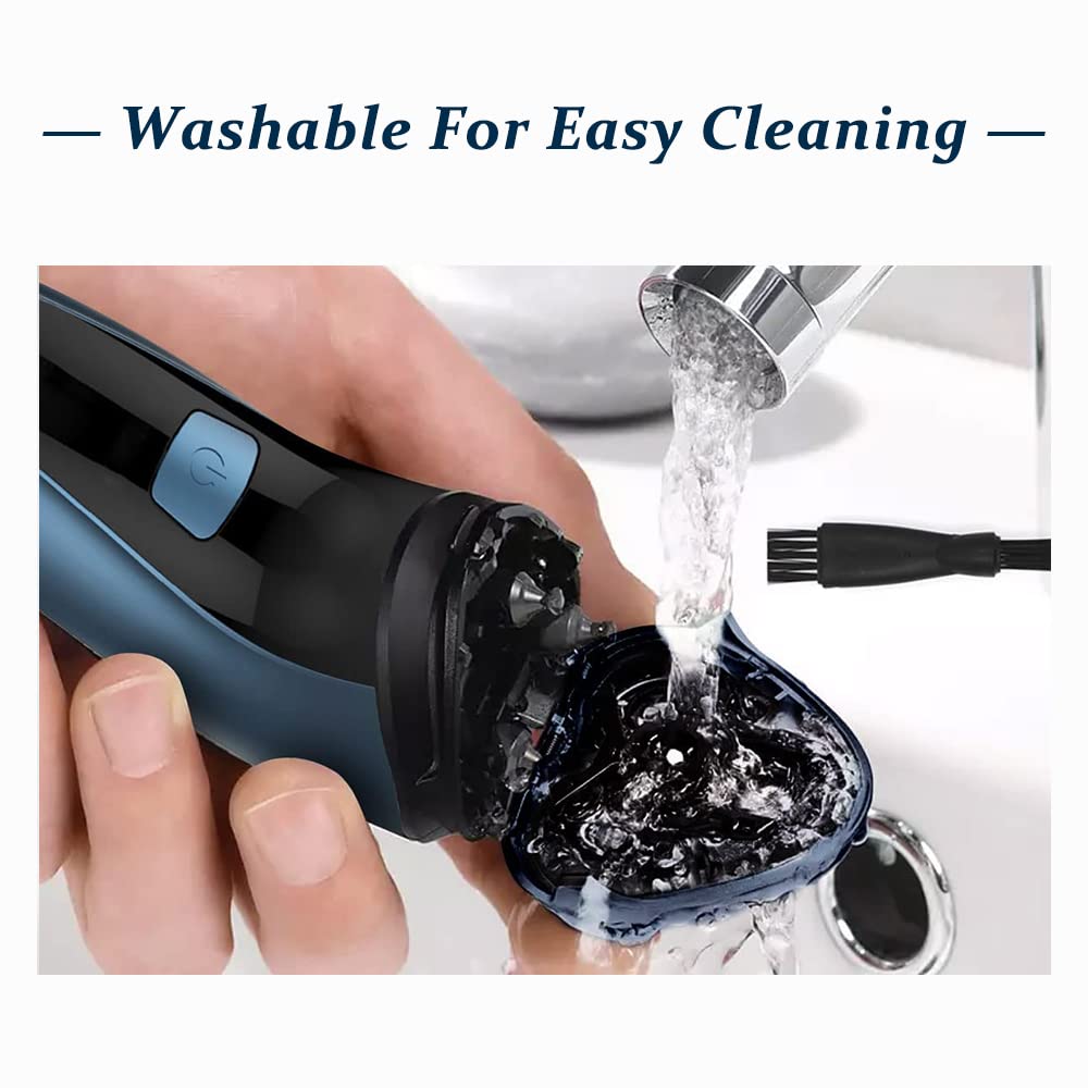 RF RollingFit heads installed on Philips Norelco shaver demonstrating precise fit