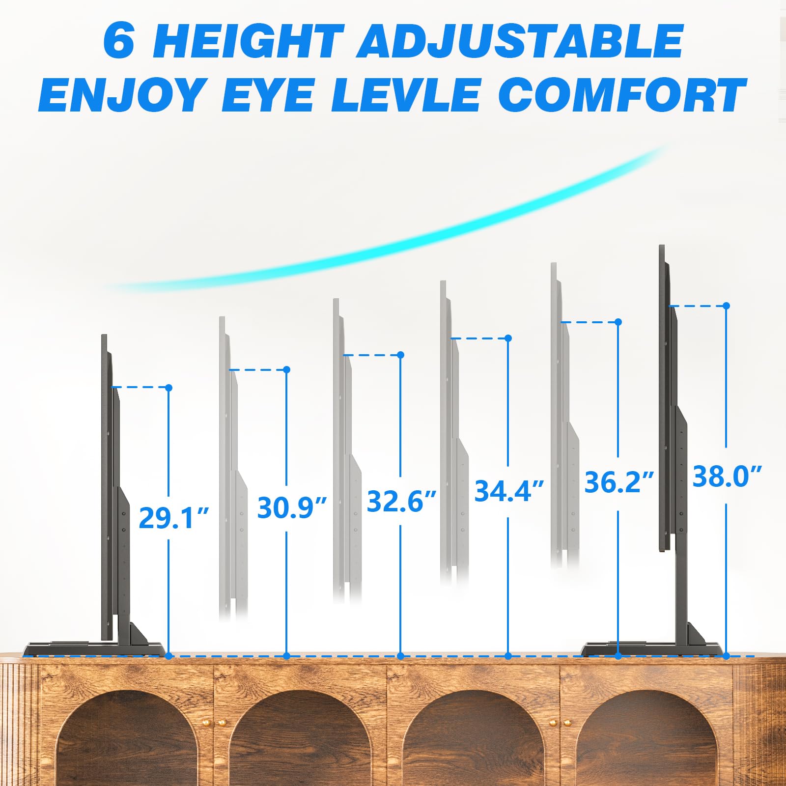 Rfiver height adjustment detail demonstrating six adjustable positions
