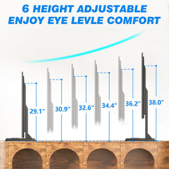 Rfiver height adjustment detail demonstrating six adjustable positions