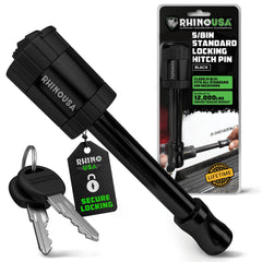 Rhino USA front view of hitch pin showing durable steel construction benefit