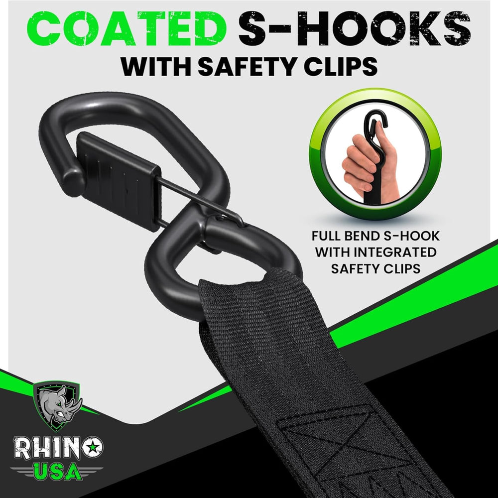 Rhino USA soft loop tie-downs in use enabling secure anchor points