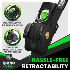 Rhino USA padded ratchet handle detail for comfortable tensioning