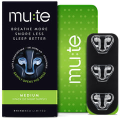Rhinomed front packaging showing three medium dilators and product benefits